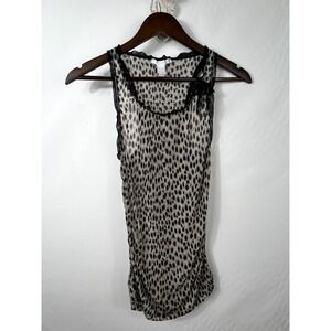 Just Cavalli 90s/00s Legend Sheer Leopard Top Size XS